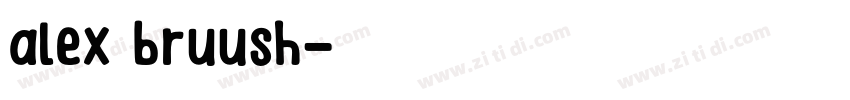 alex bruush字体转换